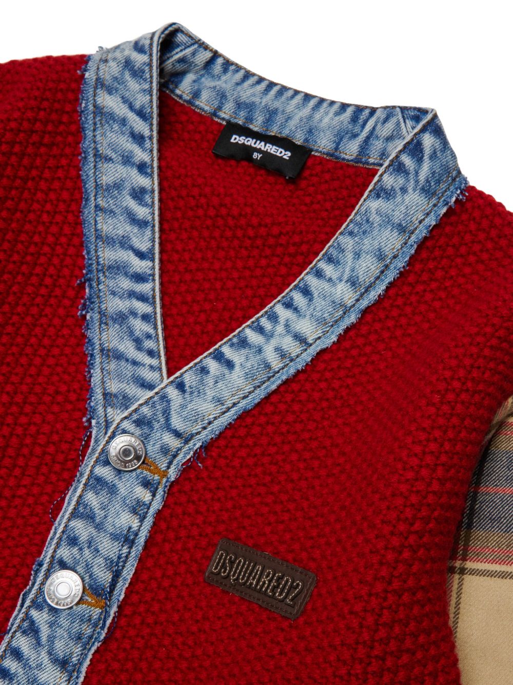 Cardigan in Lana Rubin Red DQ3407D0AJC DQ452 DSQUARED KIDS 