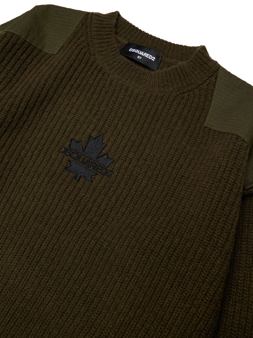 Maglione in Lana Tarmac Green DQ3437D0AJD DQ558 DSQUARED KIDS 