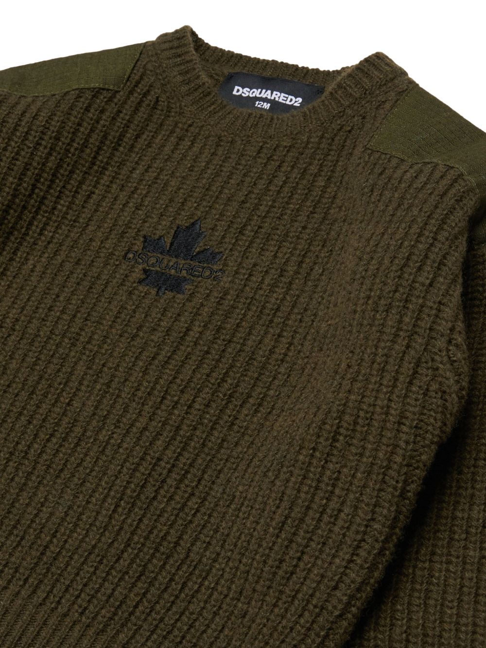 Maglione in Lana Tarmac Green DQ3493D0AJD DQ558 DSQUARED KIDS 