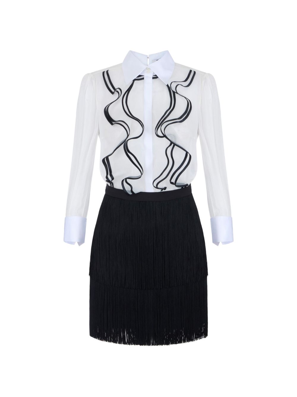Abito Avorio/Nero AB02267E2 309 ELISABETTA FRANCHI 