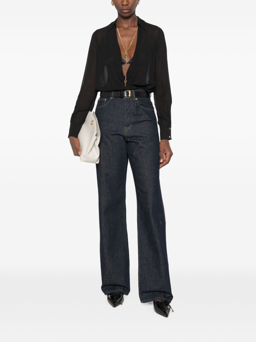 Camicia a body Nero CB00966E2 110 ELISABETTA FRANCHI 