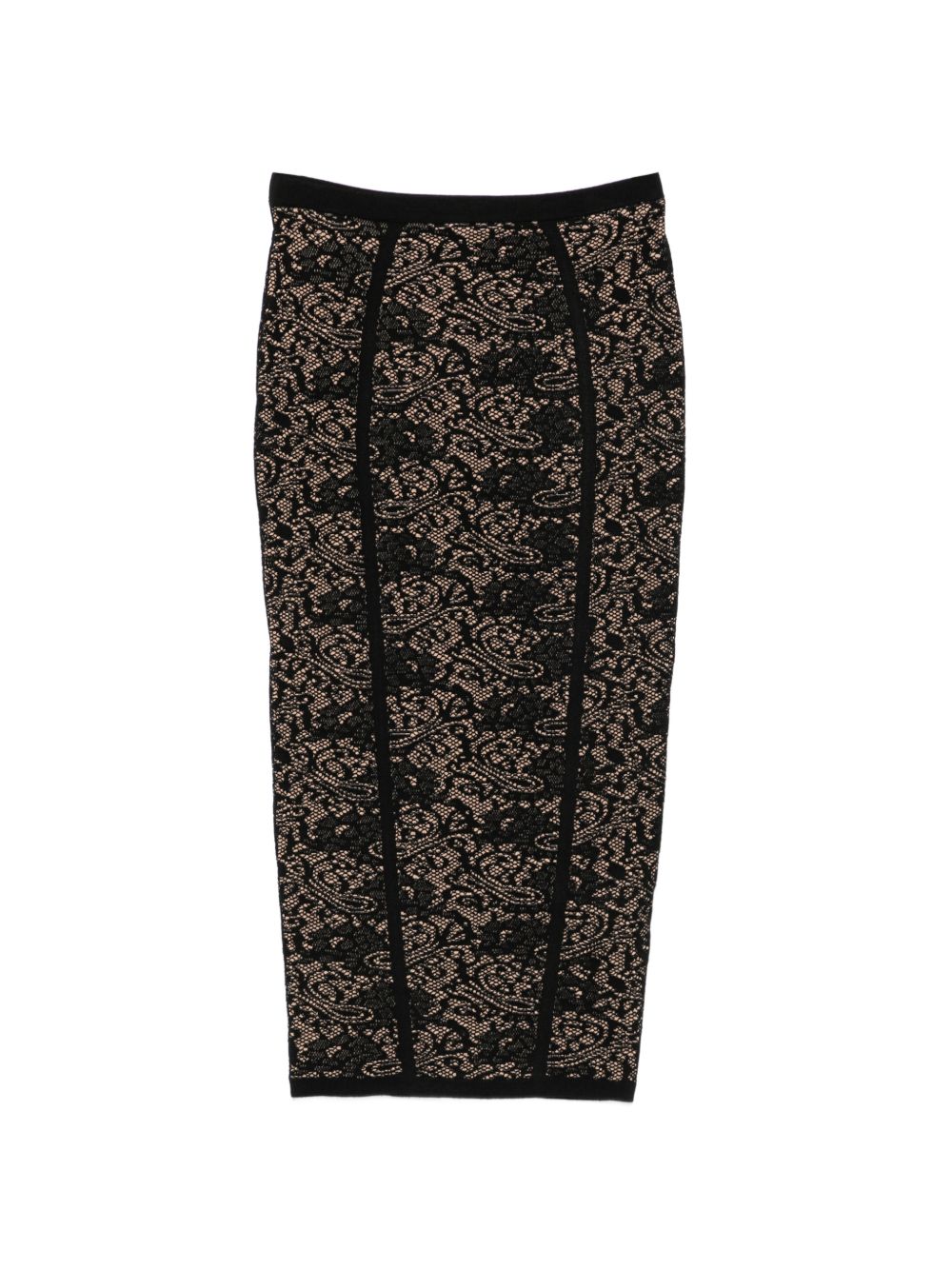 Gonna di maglia Nero/Pelle GK12Q66E2 FR9 ELISABETTA FRANCHI 
