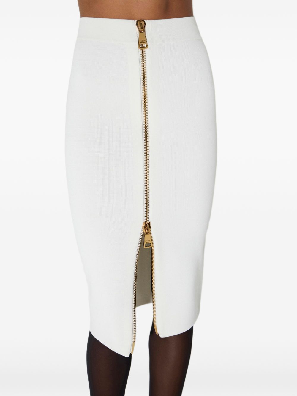 Gonna di maglia Avorio GK28B66E2 360 ELISABETTA FRANCHI 