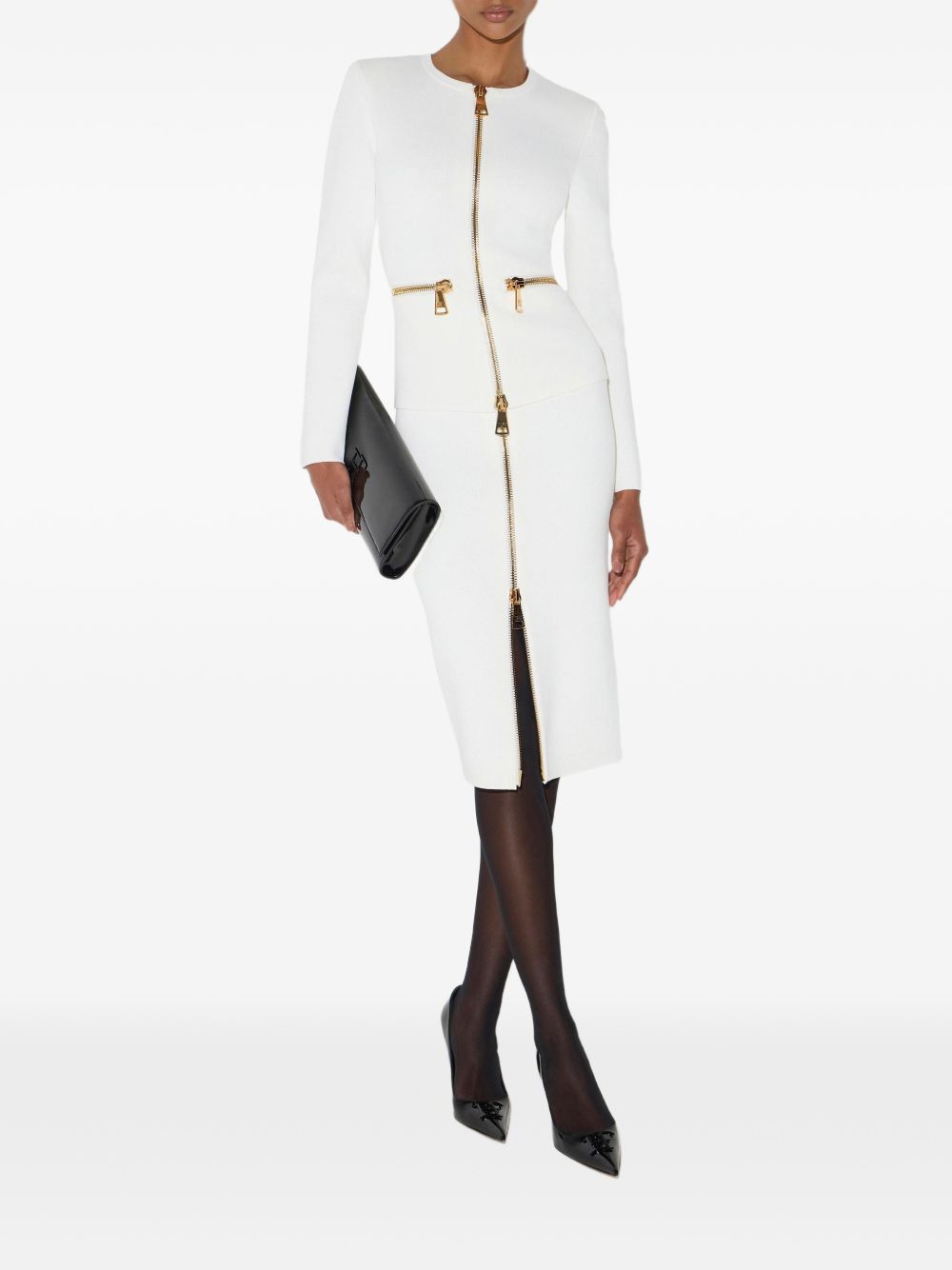 Maglia tricot Avorio MK68B66E2 360 ELISABETTA FRANCHI 