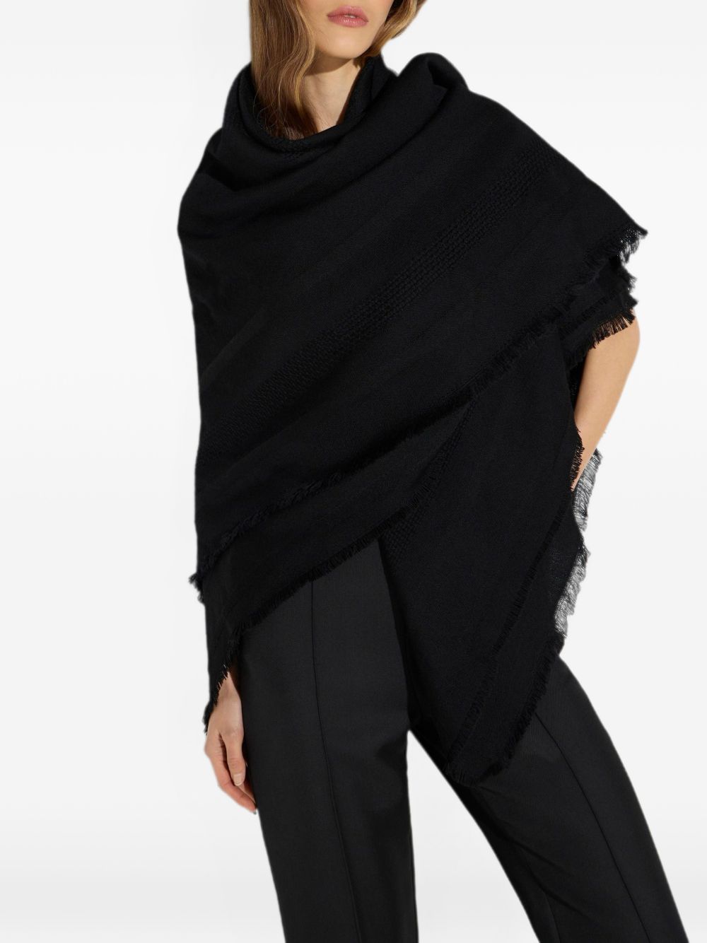 Mantella in lana Nero MT01F66E2 110 ELISABETTA FRANCHI 