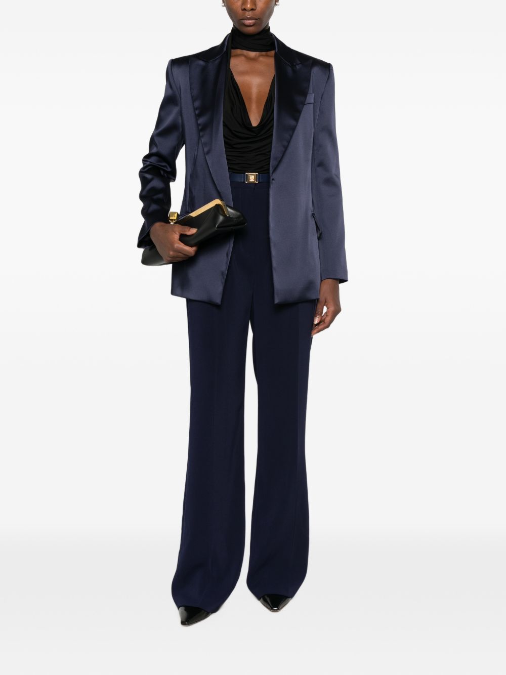 Pantalone con cintura Blu Notte PA20766E2 H88 ELISABETTA FRANCHI 