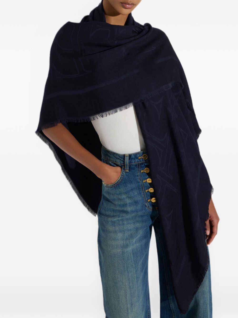 Sciarpa Blu Notte SC02F66E2 H88 ELISABETTA FRANCHI 