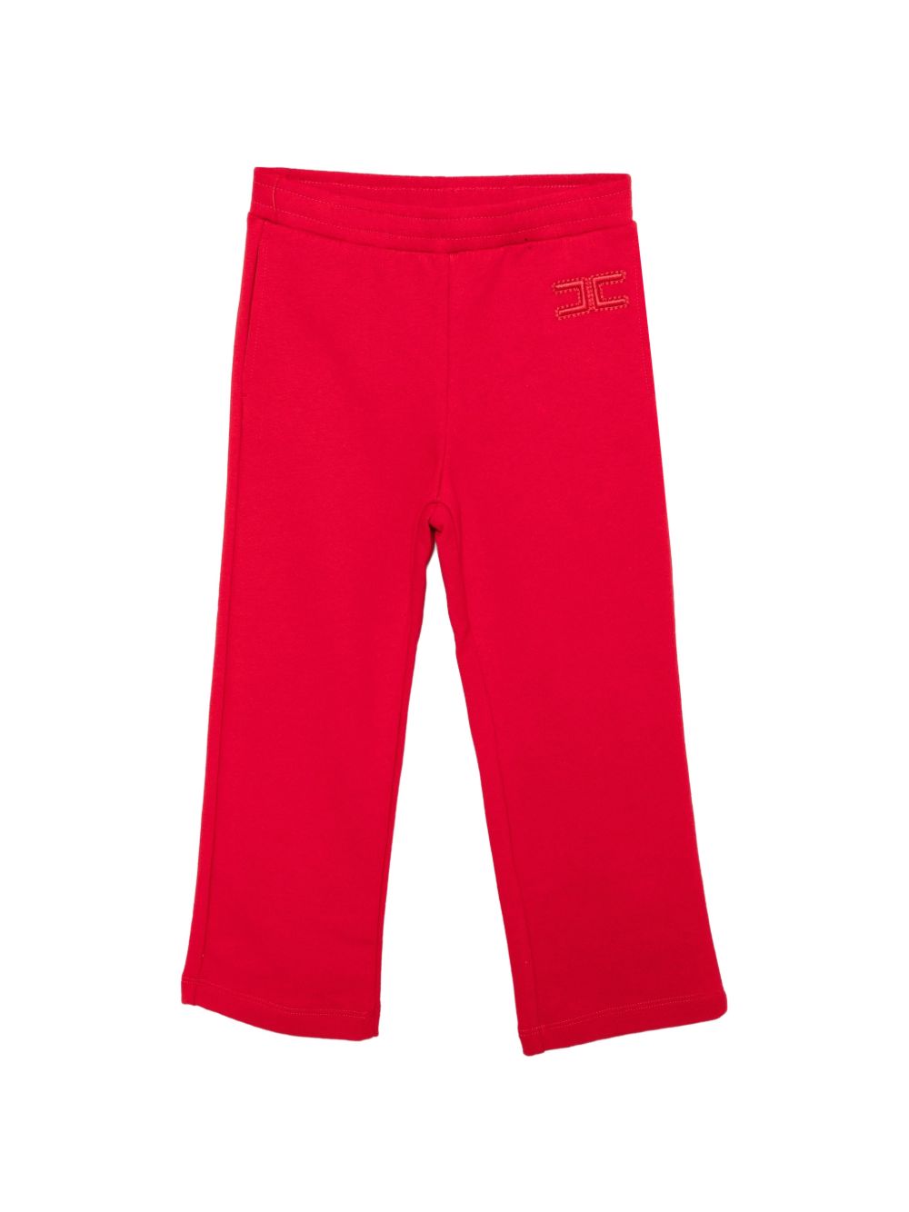 Pantalone ricamato rosso EGPA101FF017 3028 ELISABETTA FRANCHI KIDS 