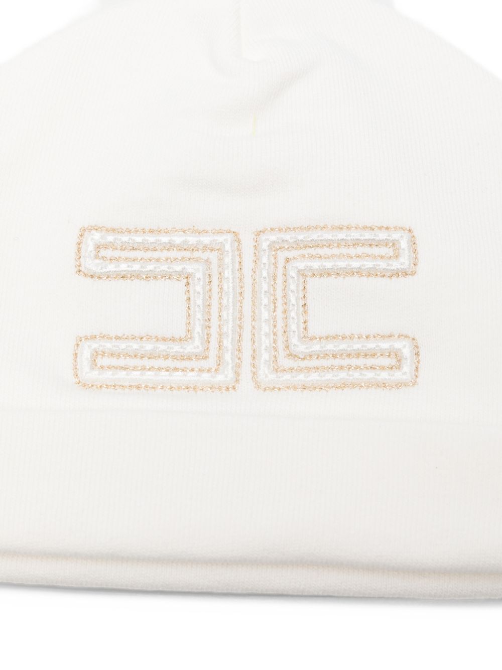 Berretto con ricamo avorio ENCP089FF002 0115 ELISABETTA FRANCHI KIDS 