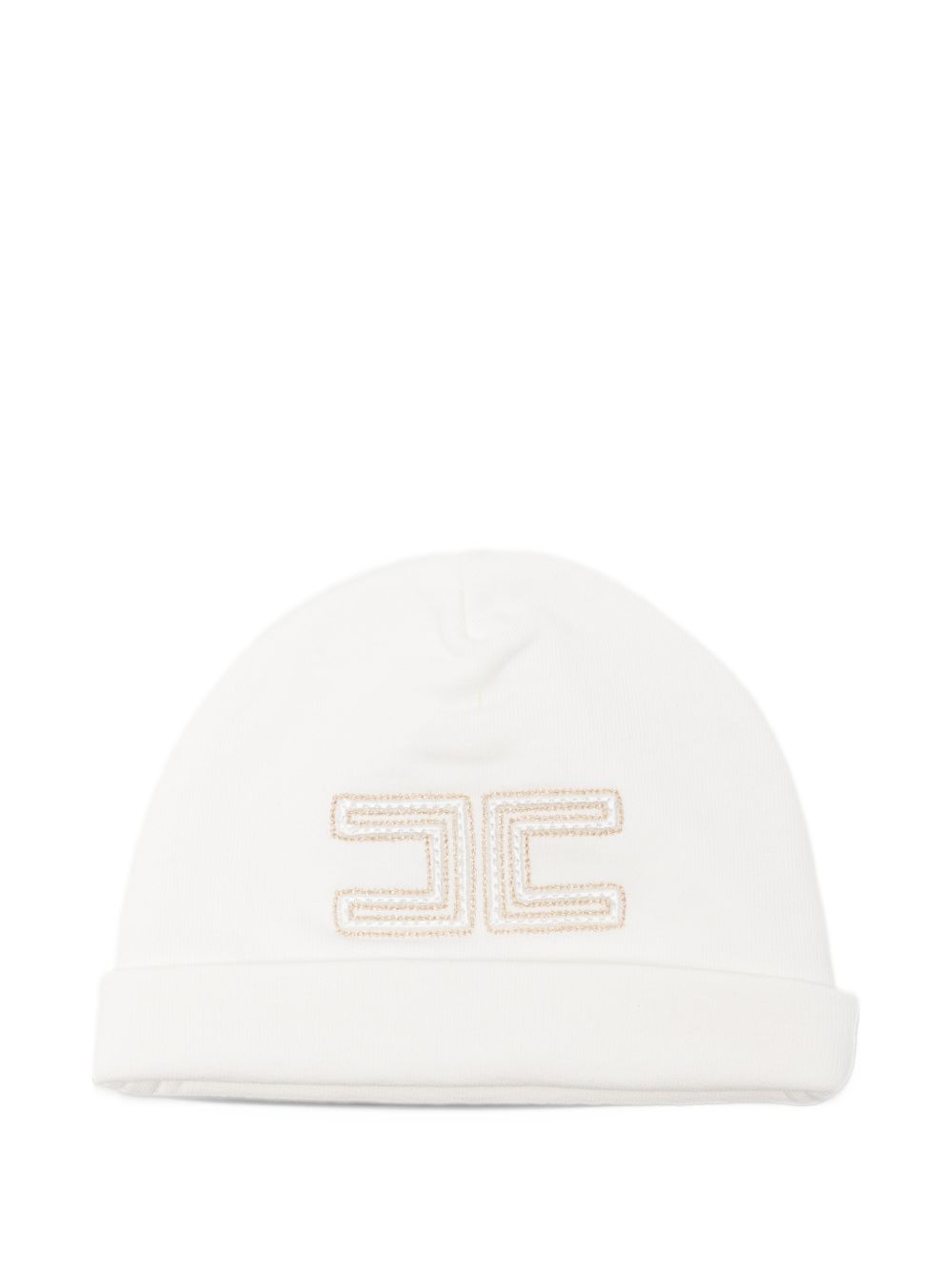 Berretto con ricamo avorio ENCP089FF002 0115 ELISABETTA FRANCHI KIDS 