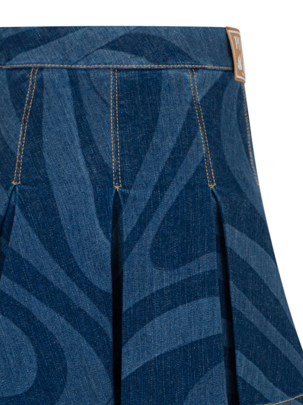 Gonna a motivi denim PZ7A61Z3664 620 EMILIO PUCCI KIDS 