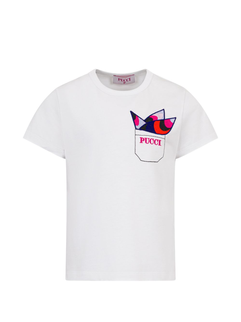 T-shirt con pesce bianca PZ8A81Z3672 100 EMILIO PUCCI KIDS 