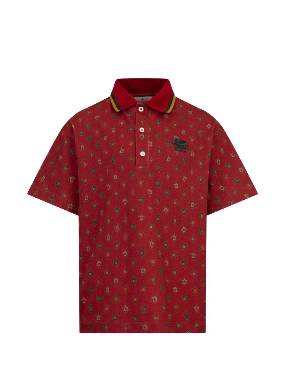 Polo con piccoli motivi bordeaux GZ8H31Z4106 52CMC ETRO KIDS 
