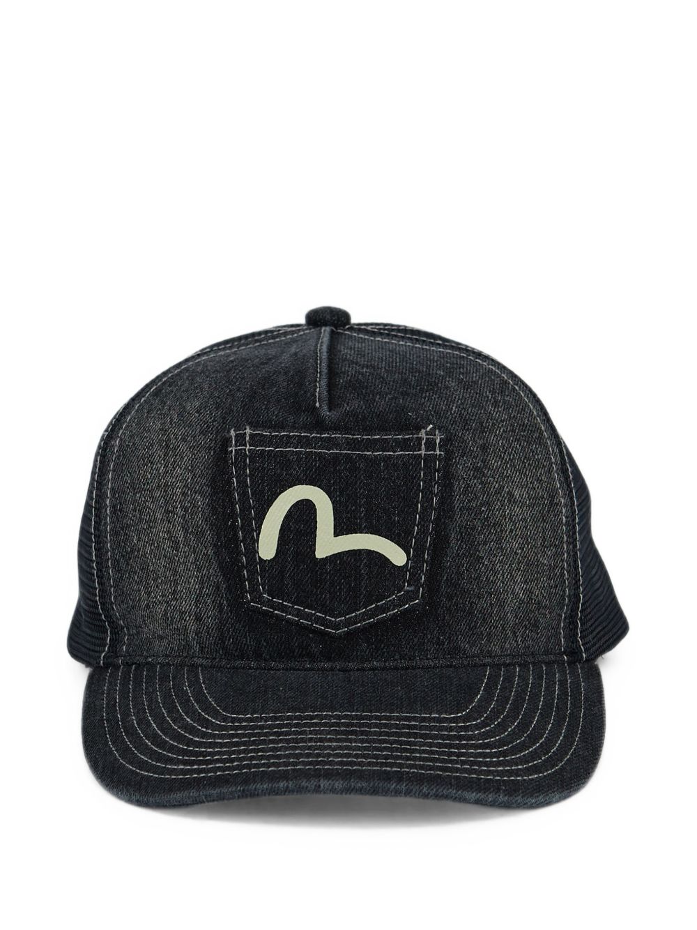 Cappello Washed Denim Nero 2EAEJM6HT6040 BLDD EVISU 