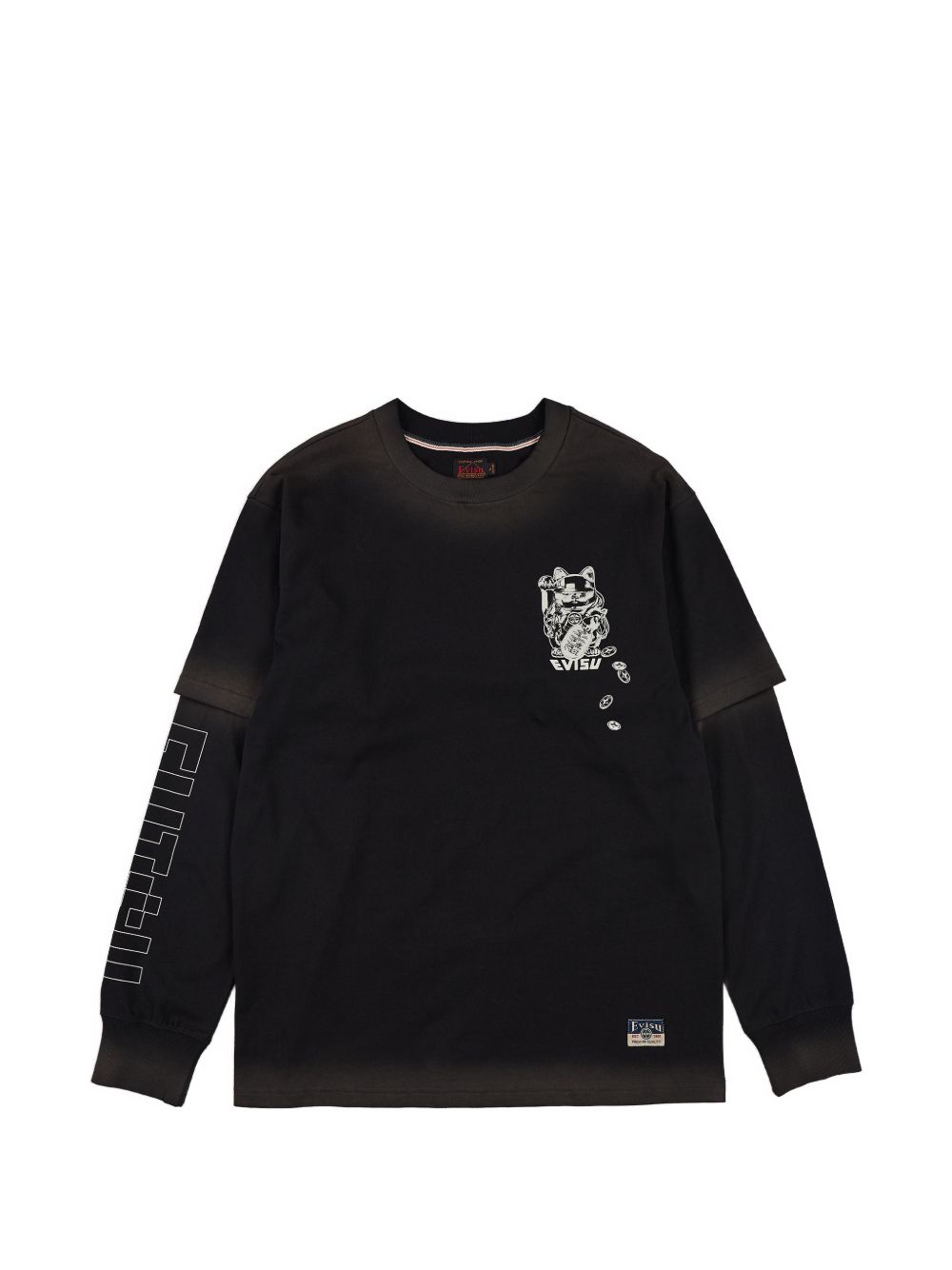 T-shirt Fortune Cat Ptinted Nero 2EAHTM6TL1153 BLKX EVISU 