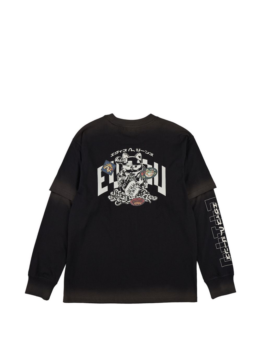 T-shirt Fortune Cat Ptinted Nero 2EAHTM6TL1153 BLKX EVISU 