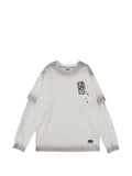 T-shirt Fortune Cat Ptinted Bianco