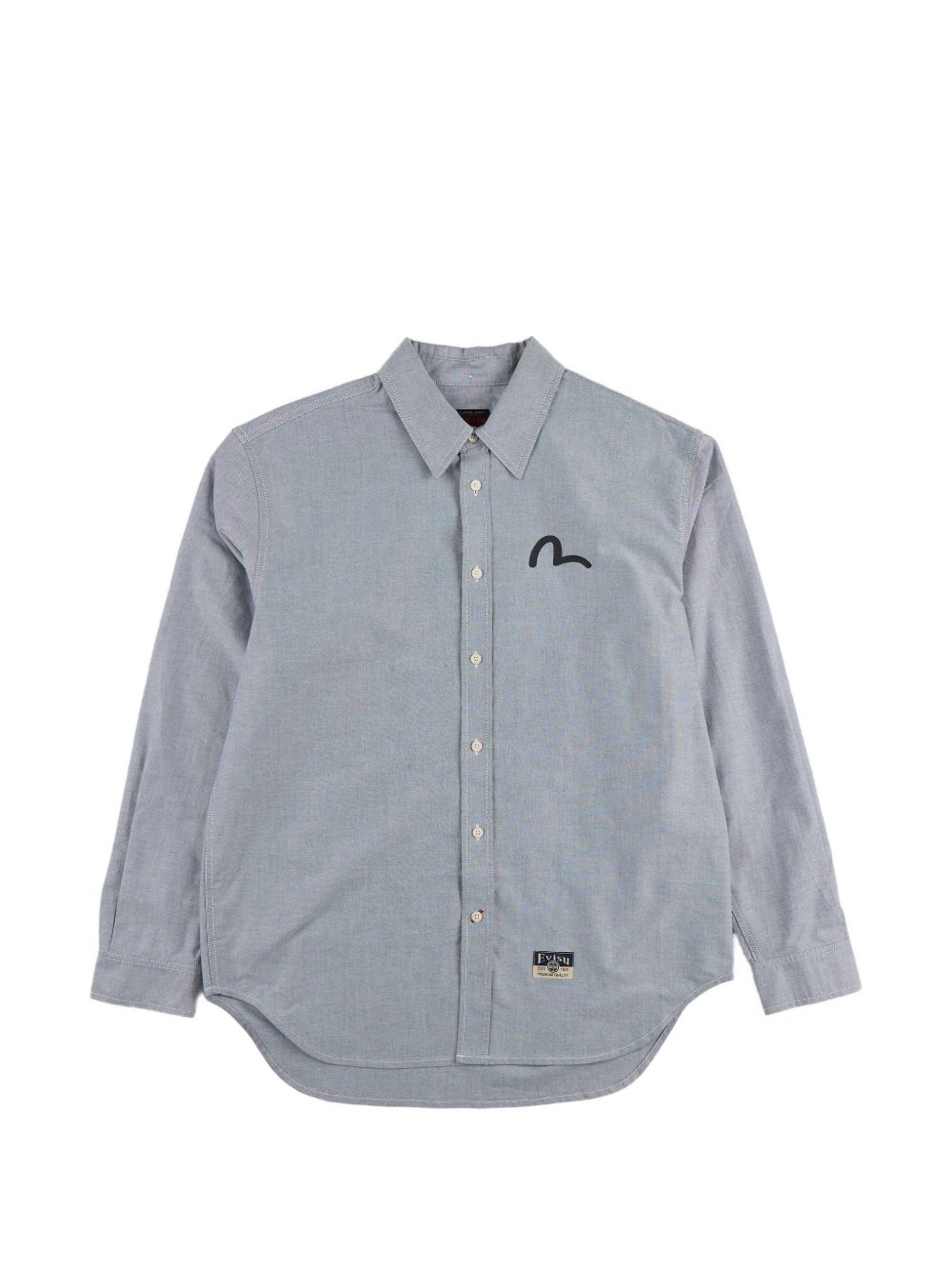 Camicia Oxford W/ Black Seagull Print Grigio 2ESHTM5SL1243 GRYX EVISU 