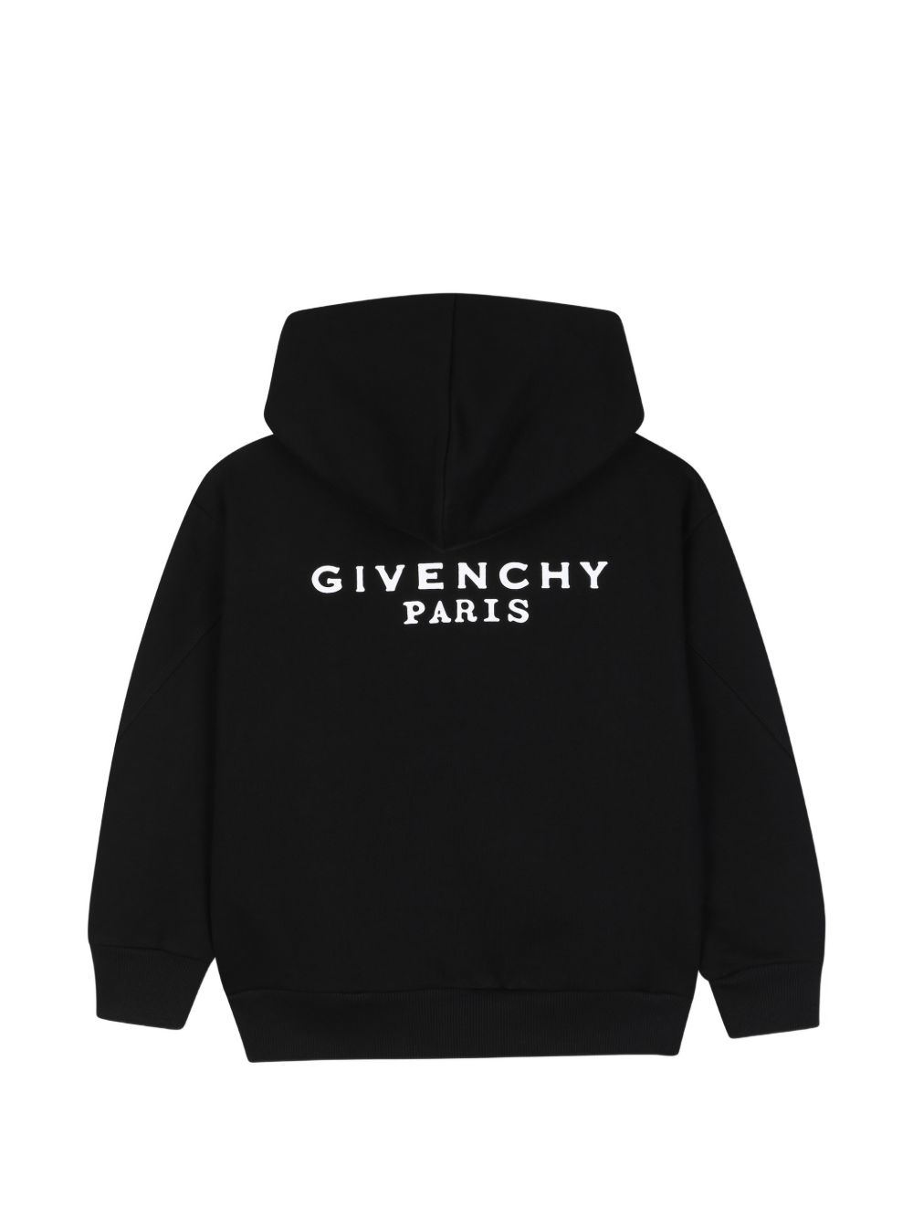Cardigan in fleece, cotton from organic farming, maniche con twisted seams, givenchy logo printed at davanti e retro. H31285 09B GIVENCHY KIDS 