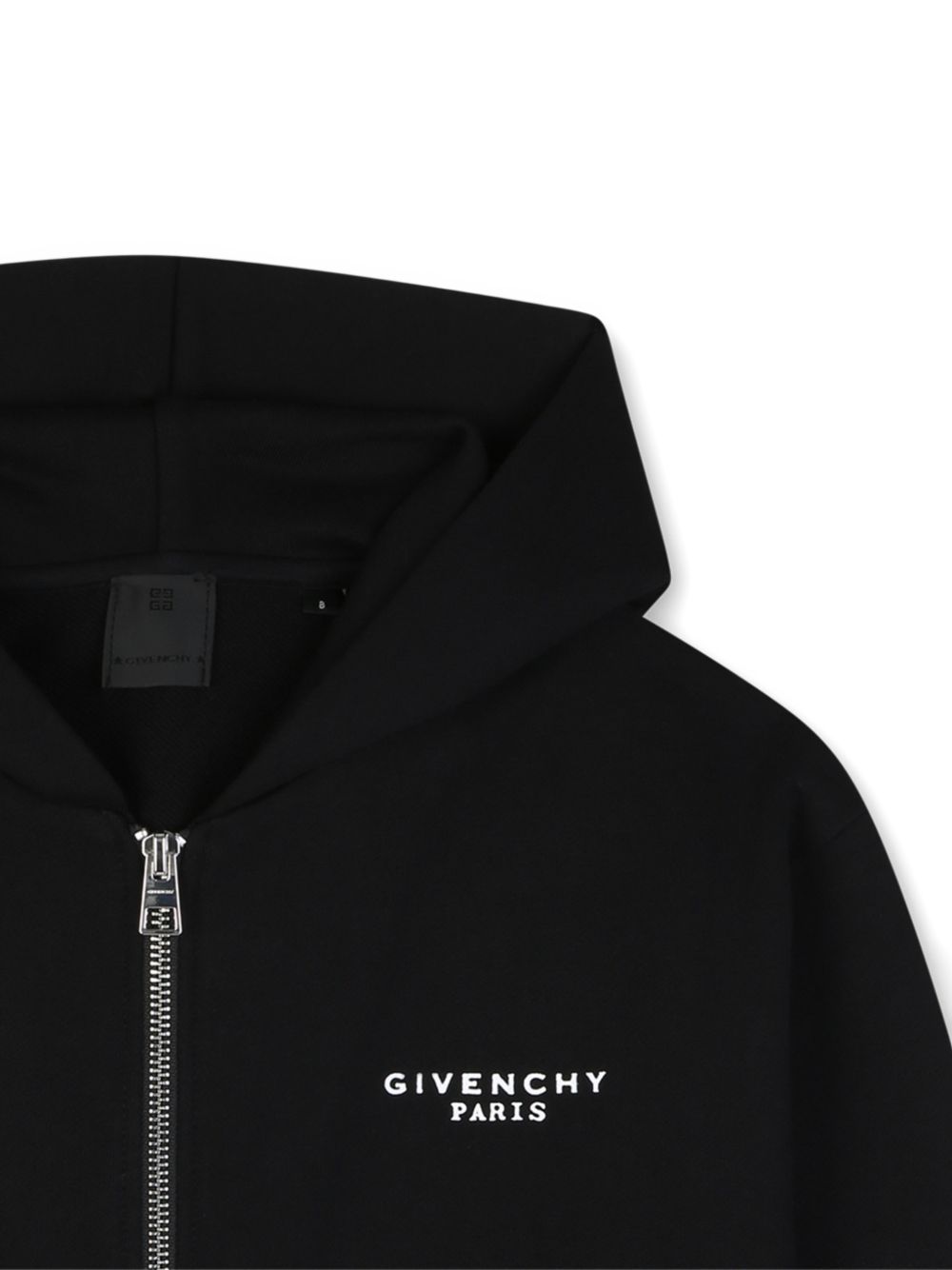 Cardigan in fleece, cotton from organic farming, maniche con twisted seams, givenchy logo printed at davanti e retro. H31285 09B GIVENCHY KIDS 