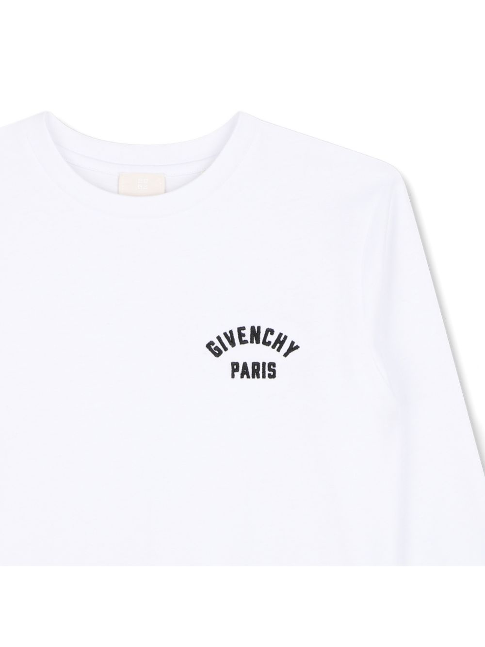 Maniche lunghe t-shirt in jersey, cotton from organic farming, givenchy logo ricamo at davanti chest. H31347 10P GIVENCHY KIDS 