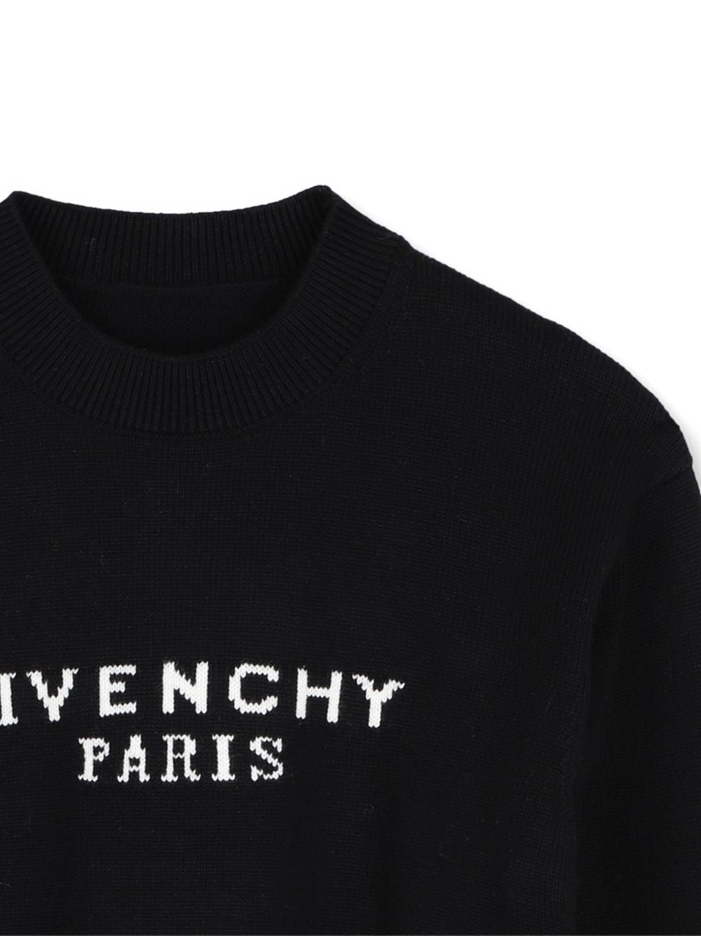In maglia felpa in 95% cotton e 5% cashmere. Givenchy logo in jacquard. H31441 09B GIVENCHY KIDS 