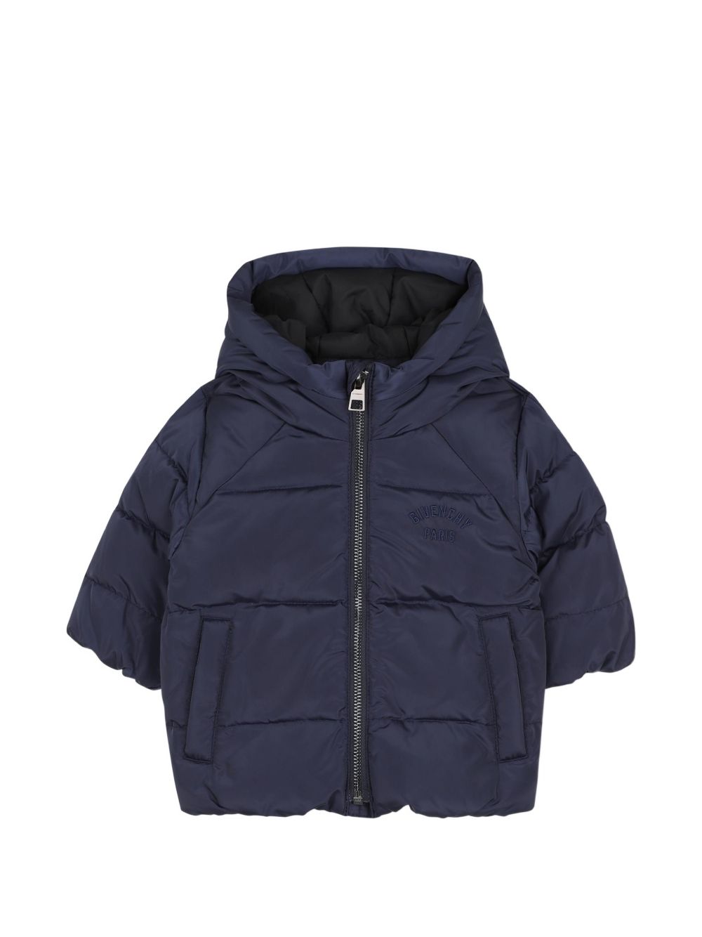 Puff jacket, water repellent coated polyester. Davanti zipped tasche. Givenchy logo ricamo at davanti chest. H31501 853 GIVENCHY KIDS 