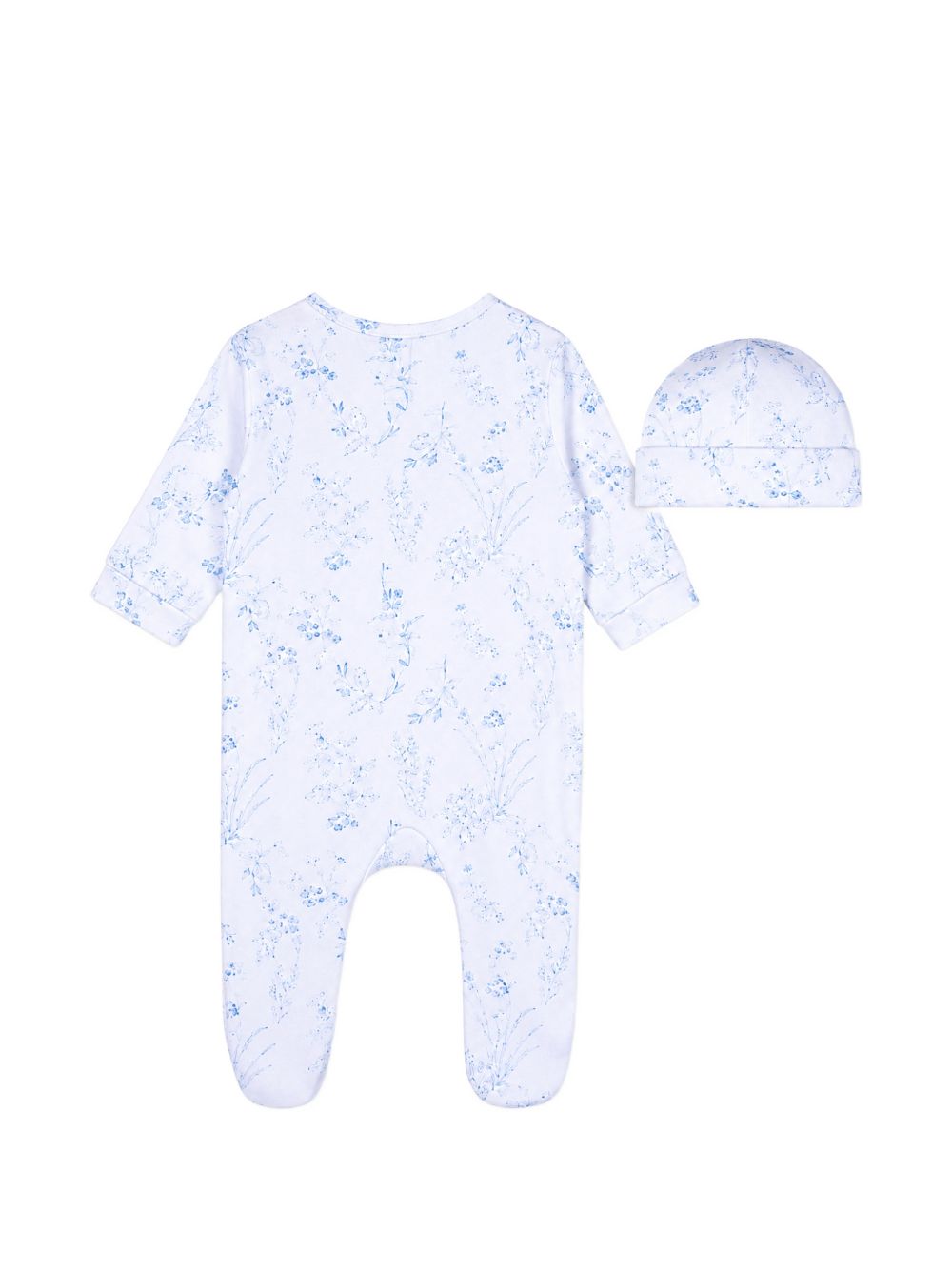 Night set, pyjamas e hat, in organic cotton interlock. Toile de jouy all-over printed. Color contrasted givenchy logo stampa sul pyjamas e hat. H31534 N48 GIVENCHY KIDS 