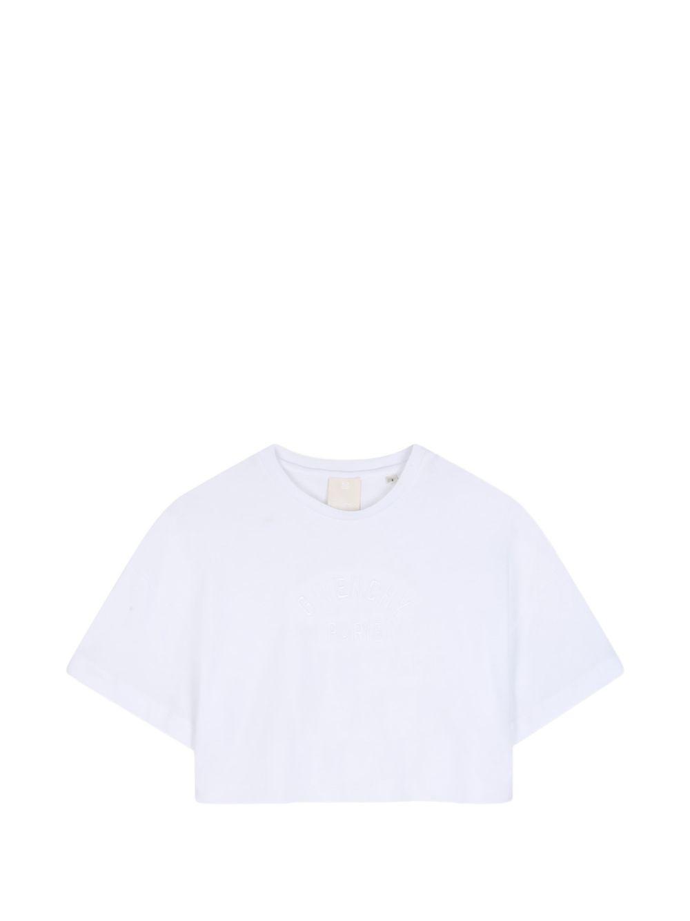 T-shirt in jersey, cotton from organic farming, maniche, givenchy logo ricamo at davanti. H31559 10P GIVENCHY KIDS 