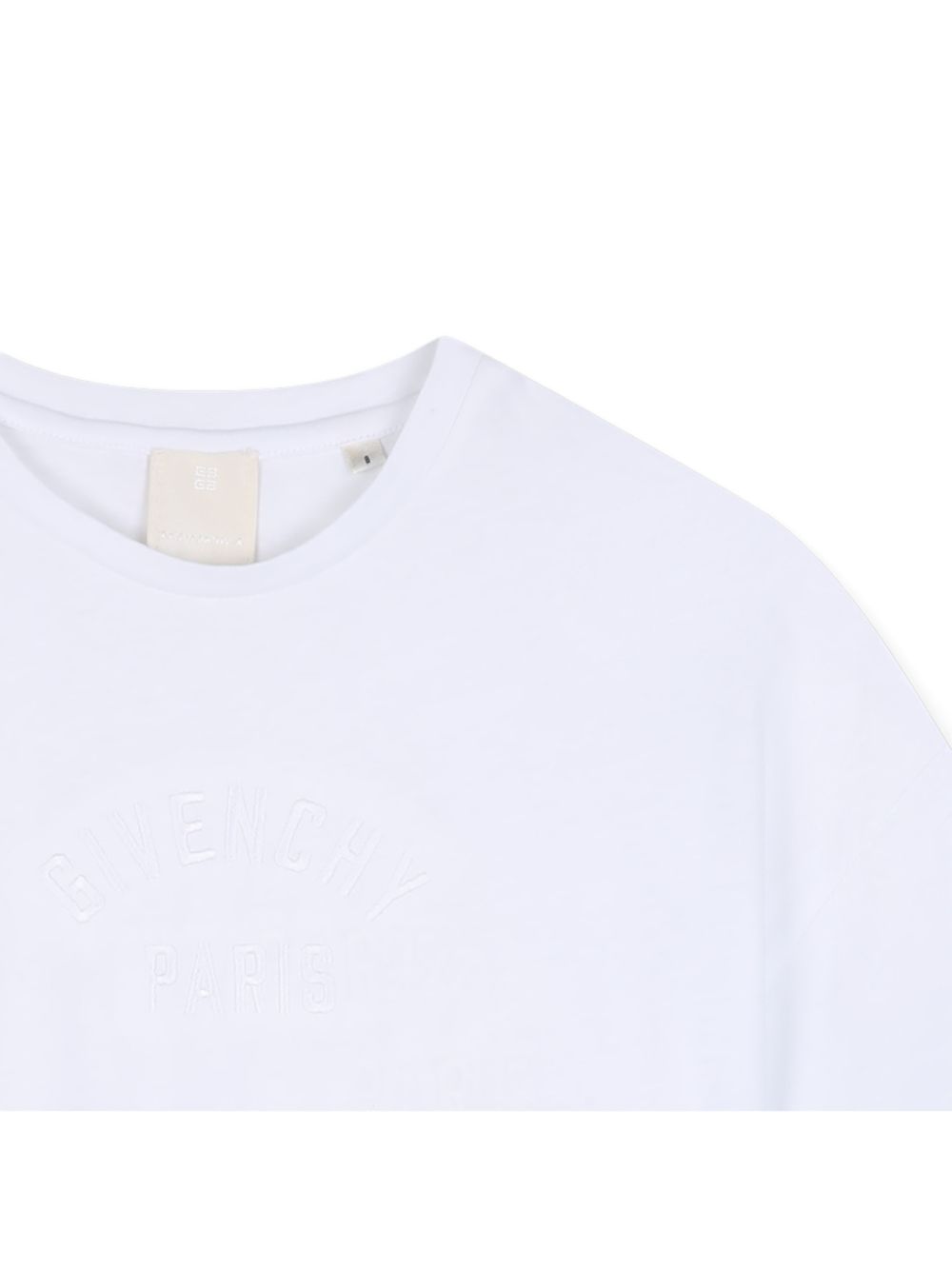 T-shirt in jersey, cotton from organic farming, maniche, givenchy logo ricamo at davanti. H31559 10P GIVENCHY KIDS 