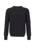 Maglione girocollo in lana vergine nero