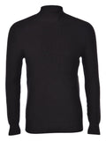 Maglia a collo alto in lana vergine nera