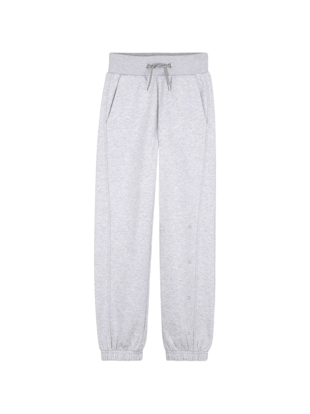 Jogging pantaloni in brushed cotton polyester fleece, vita elastica con coulisse, side tasche, flatlock stitching, retro tasca, elastico ankles. Vestibilità morbida. Con sweatshirt g01230 G01207 A32 HUGO KIDS 