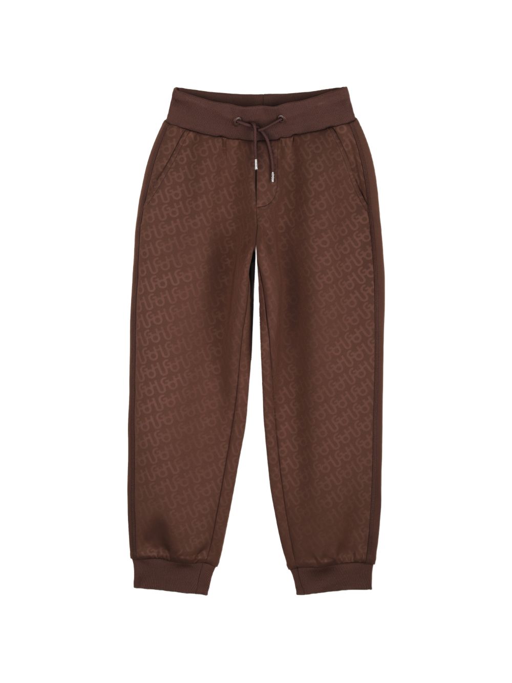 Polyester elastane jogging pantaloni, vita elastica con coulisse, side tasca, plain side stripes, all-over embossed monogram. Con sweatshirt g01229 G01210 33G HUGO KIDS 