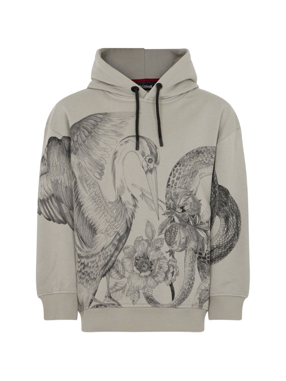 Felpa con figure alate grigia JBA26079FE GREYLIGHT JUST CAVALLI KIDS 