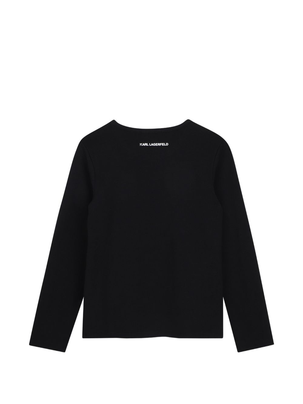 Long-maniche jersey t-shirt con cotton coming from organic farming. Karl/choupette illustrazione con strass on davanti. Karl lagerfeld logo illustrazione sul retro. Mini me Z31463 09B KARL LAGERFELD KIDS 