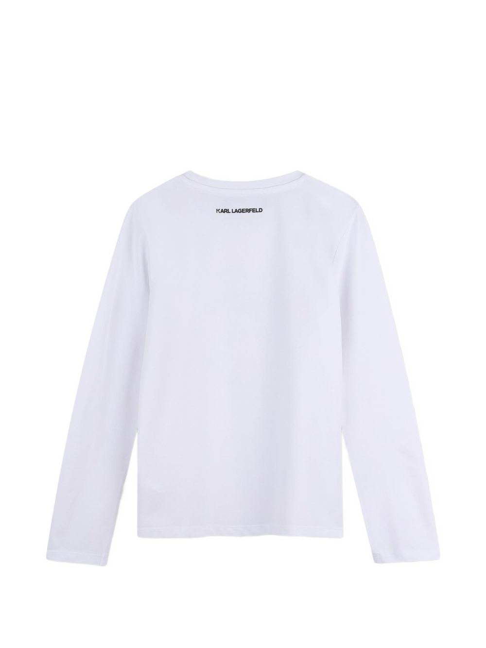 Long-maniche jersey t-shirt con cotton coming from organic farming. Karl/choupette illustrazione con strass on davanti. Karl lagerfeld logo illustrazione sul retro. Mini me Z31463 10P KARL LAGERFELD KIDS 