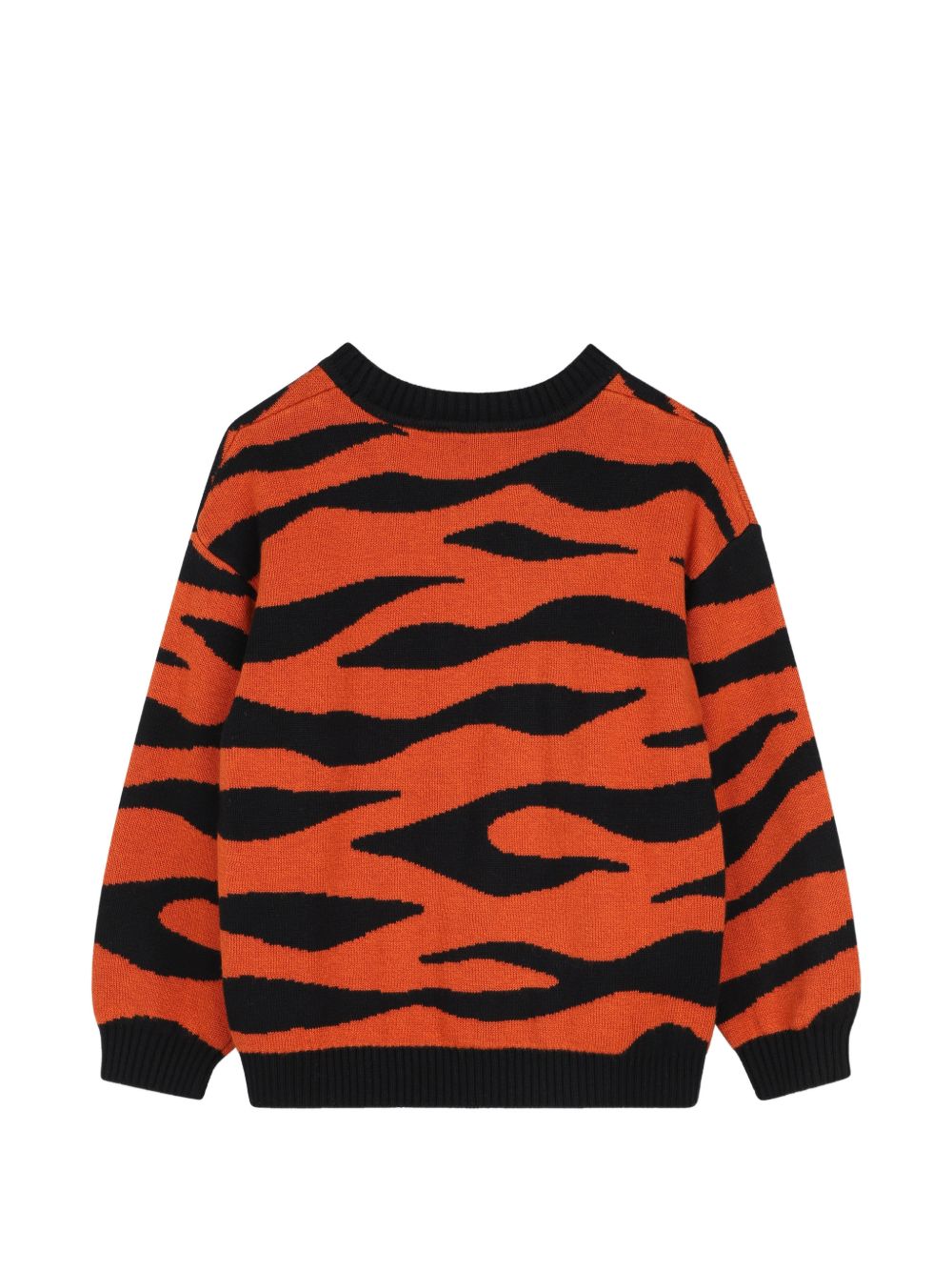 Maglione in maglia (79% cotton / 10% viscose / 7% polyamide / 4% wool), jacquard all-over e branded ricamo sul lower manica. K61939 E10 KENZO KIDS 