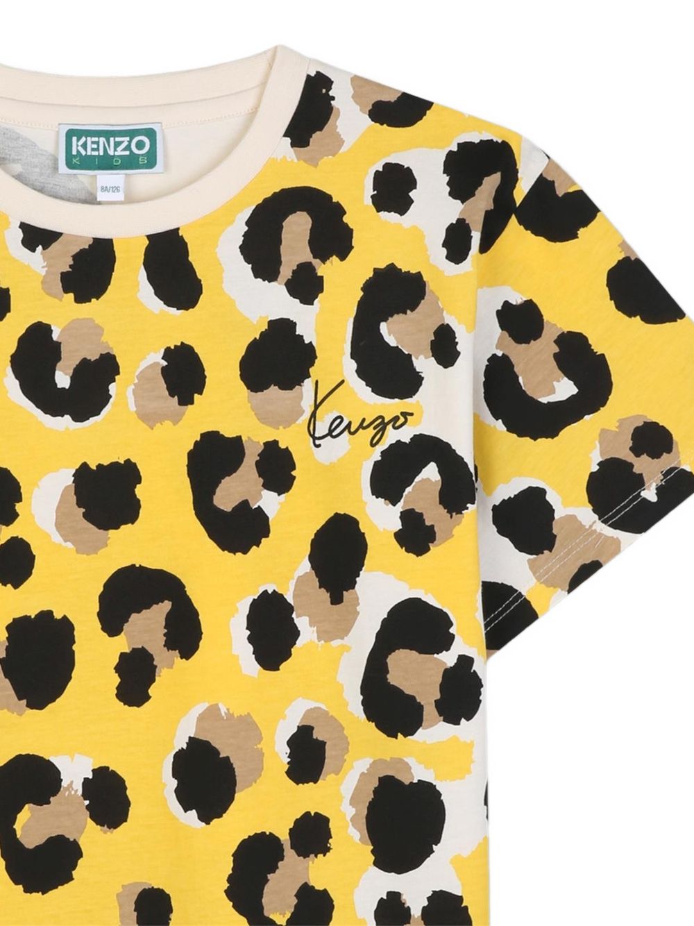 Maniche corte t-shirt (100% organic cotton), all-over stampa, branded logo on chest. K61961 563 KENZO KIDS 