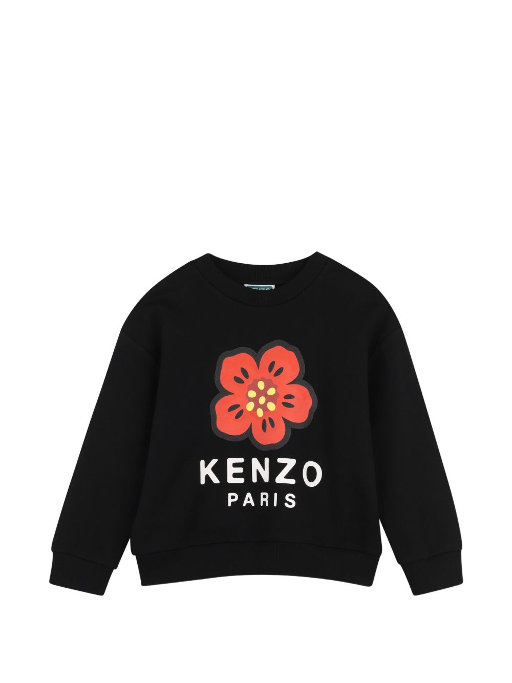 Sweatshirt in non-brushed fleece (100% cotton), branded stampa on davanti. K62014 09B KENZO KIDS 