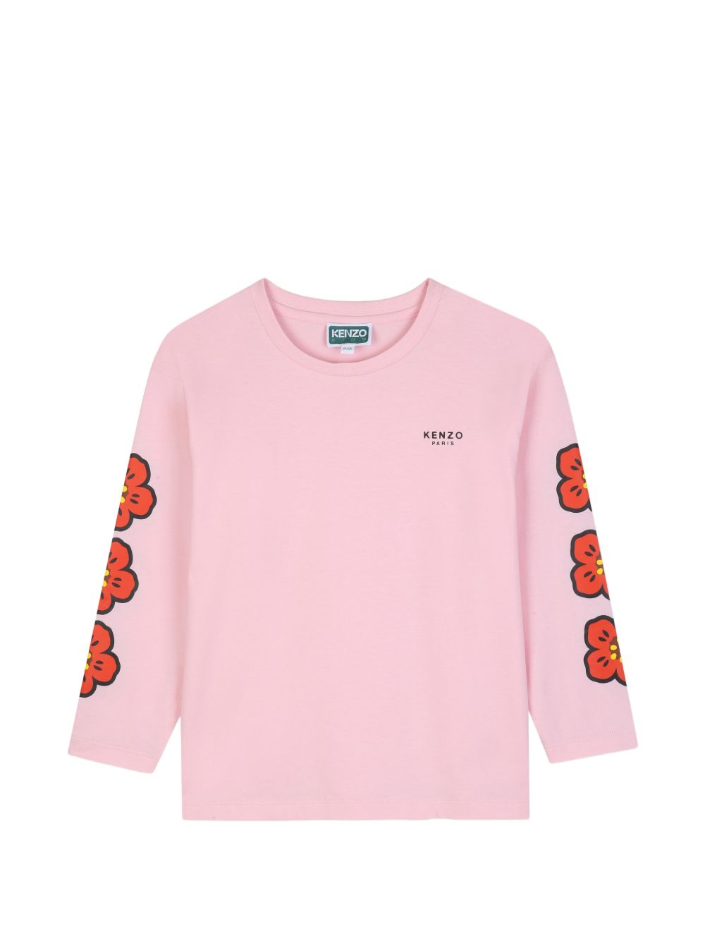 Maniche lunghe t-shirt in jersey (100% organic cotton), branded stampa on davanti e on maniche. K62018 44F KENZO KIDS 