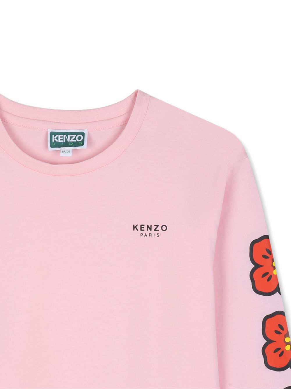 Maniche lunghe t-shirt in jersey (100% organic cotton), branded stampa on davanti e on maniche. K62018 44F KENZO KIDS 