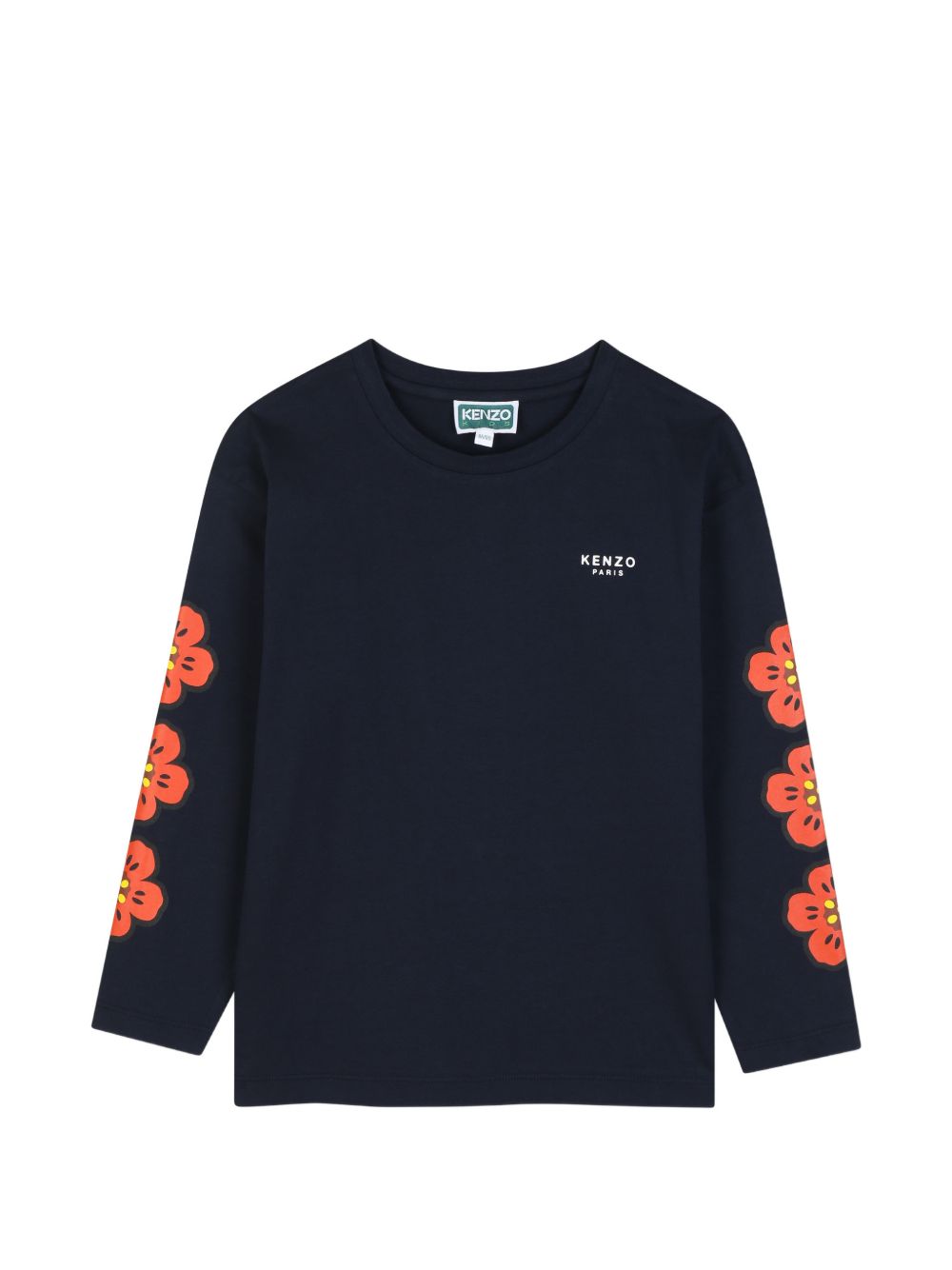 Maniche lunghe t-shirt in jersey (100% organic cotton), branded stampa on davanti e on maniche. K62018 845 KENZO KIDS 