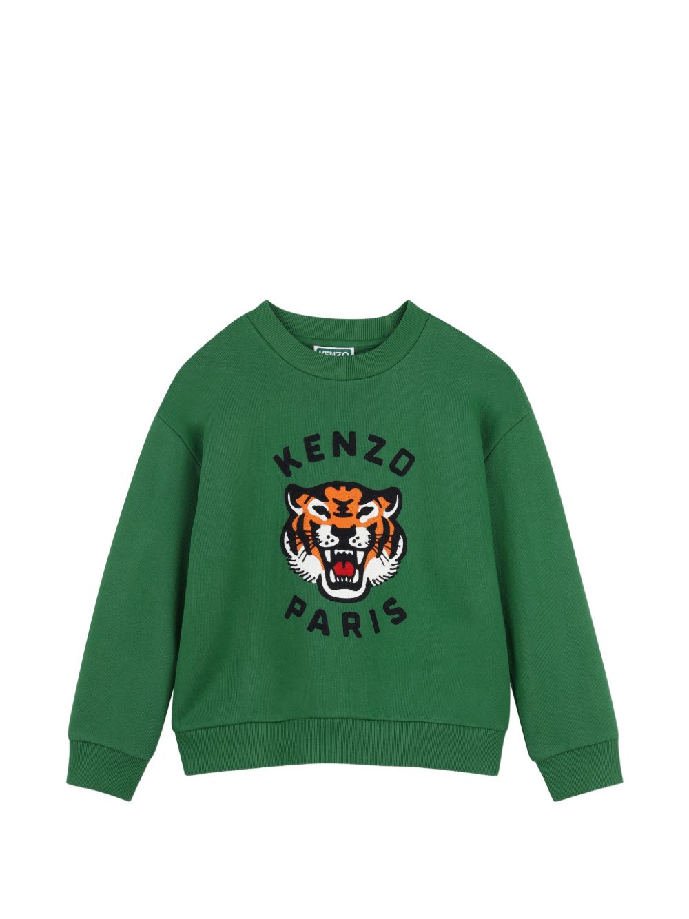 Sweatshirt in unbrushed fleece (100% cotton), branded ricamo on davanti. K62029 651 KENZO KIDS 