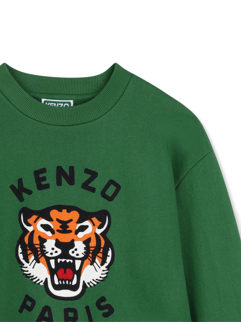 Sweatshirt in unbrushed fleece (100% cotton), branded ricamo on davanti. K62029 651 KENZO KIDS 