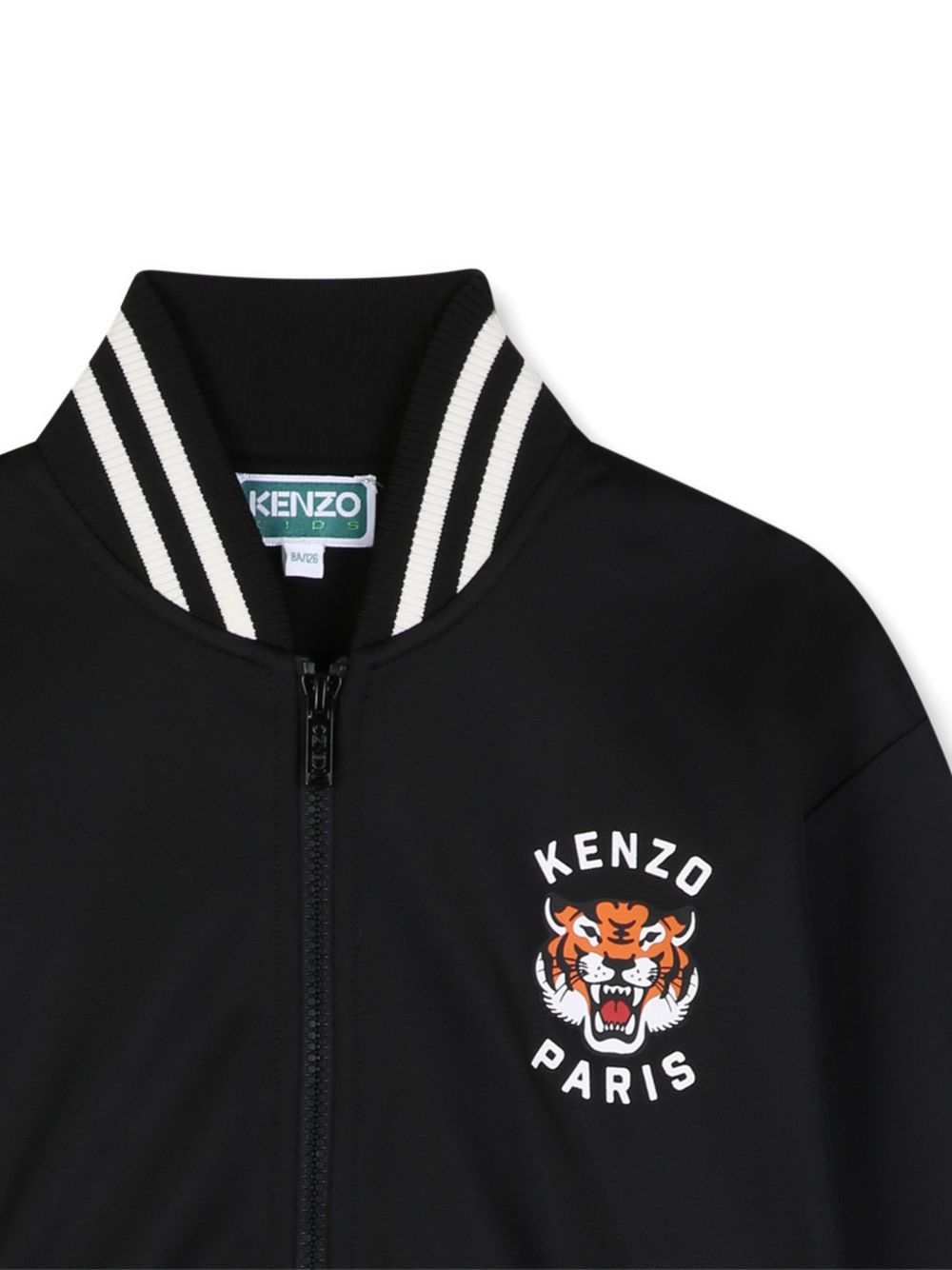 Cardigan in brushed pique (100% cotton), two tasche, zip chiusura e branded prints on chest e nel retro. K62036 09B KENZO KIDS 