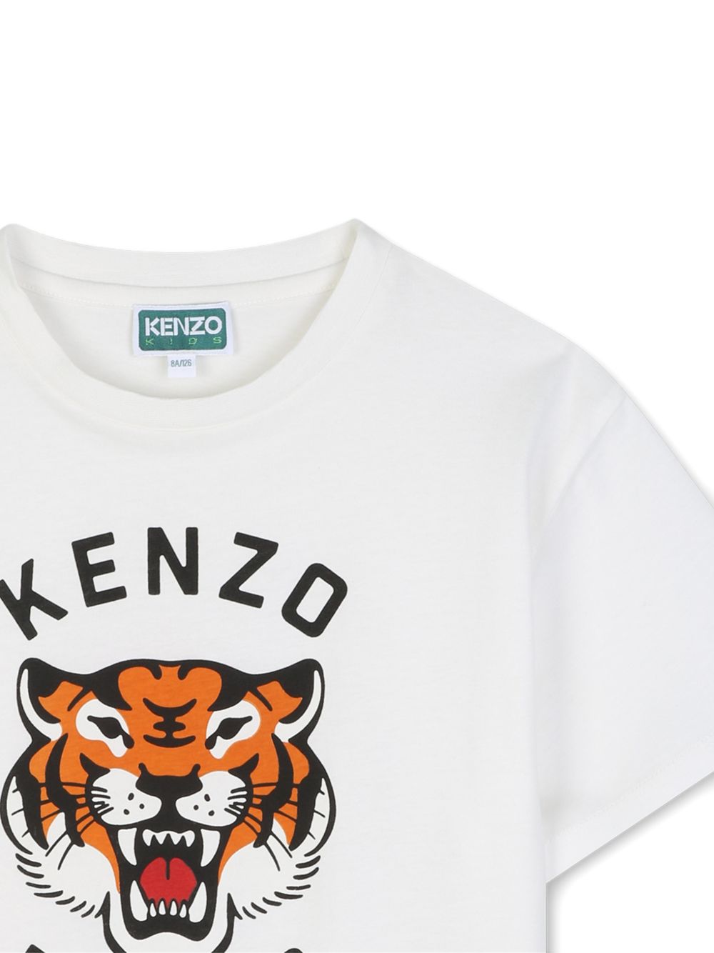 T-shirt in jersey (100% organic cotton), branded stampa on davanti. K62051 117 KENZO KIDS 