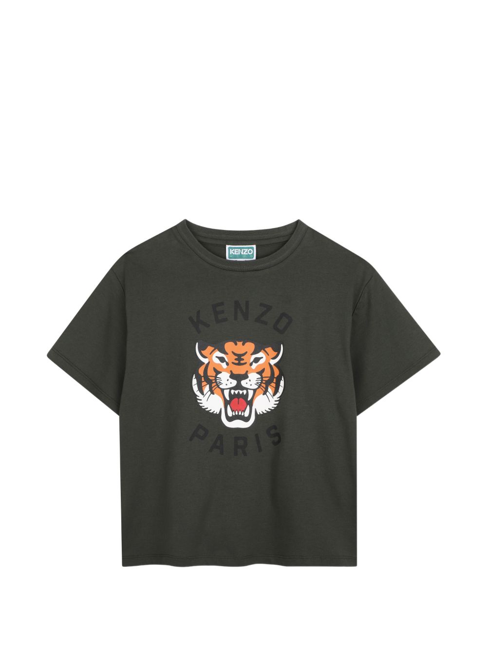 T-shirt in jersey (100% organic cotton), branded stampa on davanti. K62051 64Q KENZO KIDS 