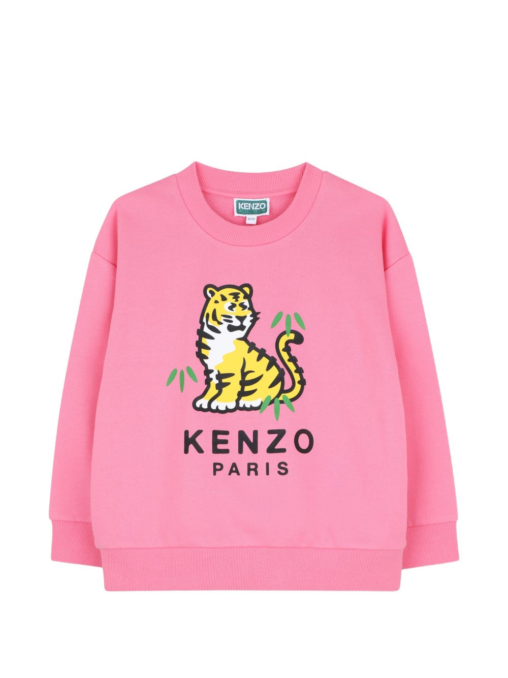 Sweatshirt in non-brushed fleece (100% cotton), branded stampa on davanti e retro. K62189 45A KENZO KIDS 