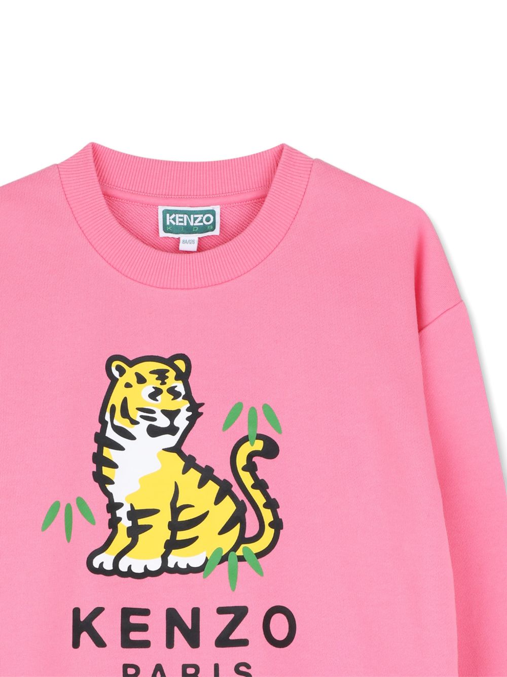 Sweatshirt in non-brushed fleece (100% cotton), branded stampa on davanti e retro. K62189 45A KENZO KIDS 